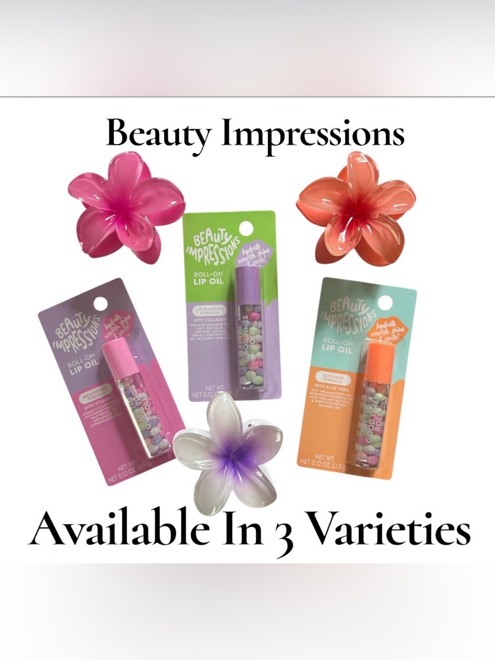 Beauty Impressions Lip Oil & Hair Clip